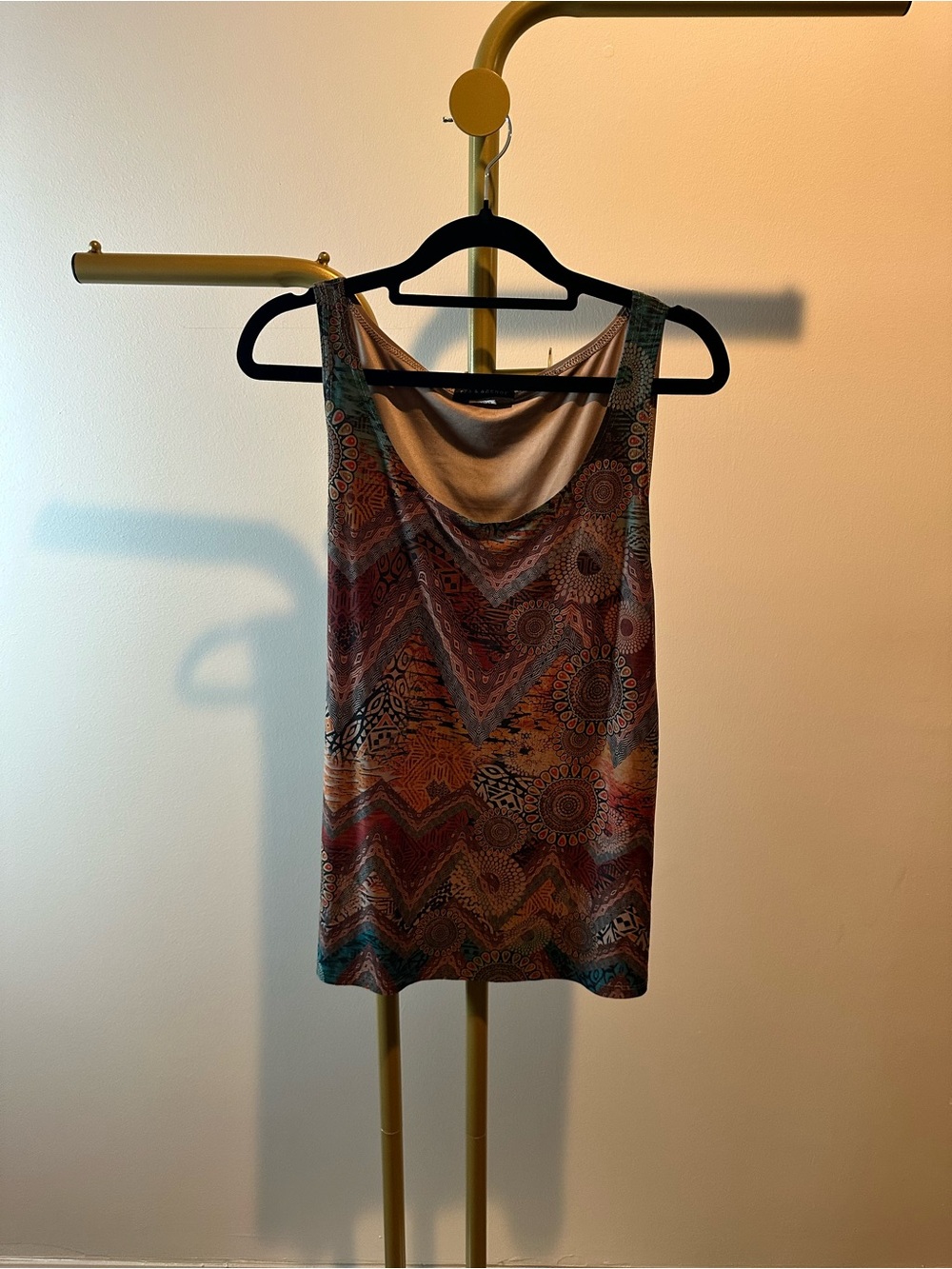 Sea & Anchor Sleeveless Boho Printed Tank Top - SKU 1176 - Picture 2 of 6